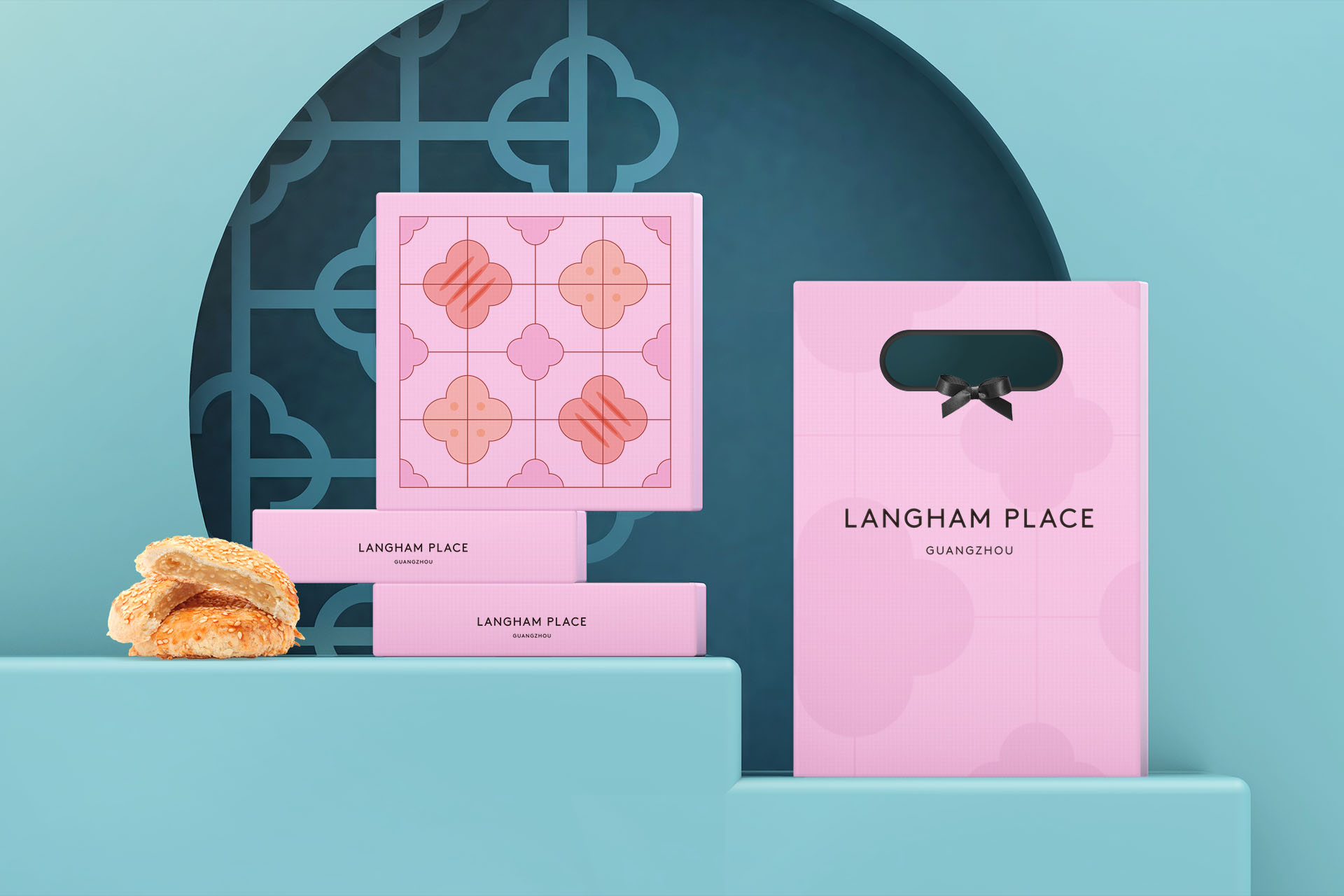 Langham Place Hotel gift box packaging design